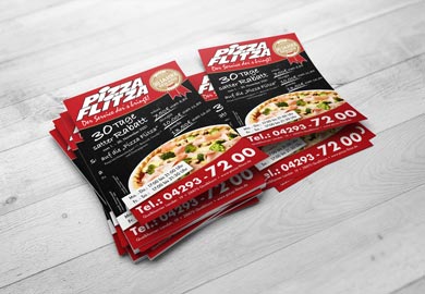 werbeagentur bremen pizza flitza flyer printwerbung